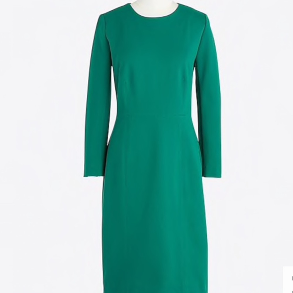 NWT J. Crew Factory Jade Green Ponte Dress